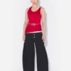 The Red Draped Double Tank Top The Red Draped Double Tank Top