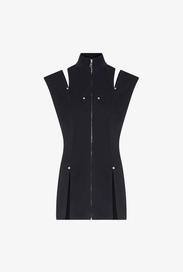 The Short Denim Slit Dress The Short Denim Slit Dress