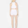 The White Garter Mini-Shorts